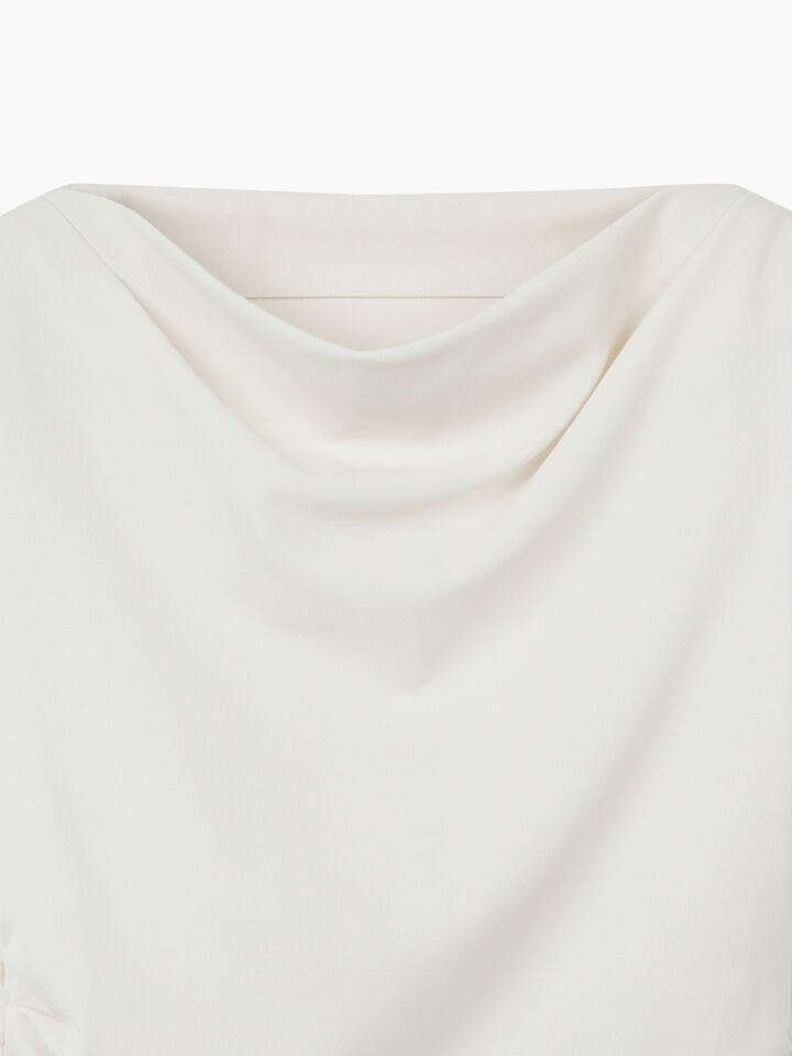 White draped top - sisley k top - Blanc | Sisley K image number 3